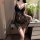 Sexy nightsigh lace cami dress set - elegant sheer bodycon lingerie for women, flirty design with intricate patterns