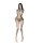 Woman taking selfie in sheer lacy nightsigh bodysuit with high neck and backless design.