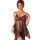 Woman modeling black sheer mesh lace cami lingerie set with delicate straps, perfect for romantic date nights.