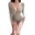 Woman wearing nightsigh sexy lace lingerie set with built-in pads, featuring a deep v-neck and open-crotch design for stylish...
