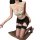 Nightsiyese lace babydoll set featuring sheer mesh bodysuit with boned corset and high-waisted skirt, perfect for bold confid...