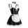 Sexy nightsiyese maid costume for small bust, romantic date night outfit with white apron and lace details