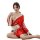 Red floral japanese geisha sleepwear set featuring a sexy kimono robe, busty bra, and ninja cosplay outfit for women and cros...