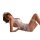 Woman in white nurse costume lingerie set with red cross cap, seductive no-remove sexy uniform outfit for fantasy wear.