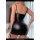 Woman wearing black ol secretary lingerie set with pencil skirt, back view showing seductive cosplay sleepwear design.