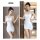 Pure white ol secretary tight pencil skirt set, featuring sheer mesh and removable lingerie for a seductive look.