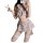 Ol teacher jk cat costume set featuring plaid design, cute bow, lace stockings, perfect for nightclubs and role play outfits.