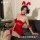 Sexy bunny costume dress - sparkly mesh bodysuit for christmas, new year & party outfit