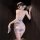 Elegant design featuring a luxurious pearl embellishment on a qipao-style dress with a seductive split-back and peek-a-boo bu...