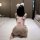 Woman wearing pink cartoon bodysuit with anime face print, fluffy ears, and open-crotch design — playful lingerie for bedroom...