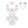 Pink catgirl lingerie set: sheer lace bodysuit with open-crotch design, playful kitten motif, matching headband and choker.