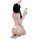 A woman poses wearing a pink leopard bunny girl cosplay bodysuit, featuring bunny ears, tail, and fishnet stockings, perfect ...