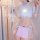 Sexy pink nurse lingerie set with sheer cut-out design, perfect adult costume for women