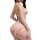 Pink seductive lingerie set featuring an open-crotch bodysuit with knot details, tassel trim, and halter neck for sensual ele...