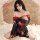 A woman wearing a pinxian sexy off-shoulder kimono sheer open cardigan set, featuring japanese-inspired floral patterns and r...