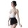 A woman models a stylish bodysuit featuring a sheer mesh design, open-crotch detail, and high neck cutout. the one-piece swim...