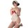 Playful maid costume for women featuring a sexy backless apron with ruffled trim and no-remove erotic uniform set.