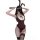 Sexy plus size bunny costume bodysuit with lace trim, bow detail, and matching ears for adult role play.