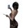A woman models a plus-size chinese style qipao dress featuring lace detailing and a backless design, perfect for vintage erot...