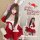 Plus size christmas bodysuit - gold velvet bunny girl outfit for new year & holiday cosplay