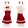 Plus size christmas lingerie set - velvet reindeer bralette with antlers and backless sleep dress for holiday parties