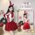 Sexy christmas bunny costume set for women, perfect holiday outfit with red velvet skirt and bunny ears