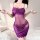 Sexy sheer purple lace babydoll nightgown with floral details, perfect for women seeking sensual allure and elegant design.