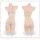 Plus size japanese kimono lingerie set with bow print – sexy sheer robe sleepwear outfit displayed on mannequins, front and b...