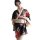 A woman models a plus-size japanese kimono lingerie set featuring floral patterns, perfect for role play and hanfu costumes.