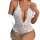 Sexy lace bodysuit with open crotch design, backless style for women, perfect for plus size wearers seeking elegant and revea...