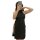 Sexy black dress with high neck and side slit, perfect for plus-size women seeking comfort and elegance in sleepwear.