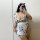 Plus size maid costume for women - cute cowgirl-themed lingerie set, sexy role play outfit for adults featuring playful cow p...