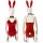 Plus size red bunny girl costume - sexy new year role play bodysuit for women, featuring vibrant red design with bunny ears a...