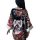 Plus size seductive geisha lingerie set - japanese kimono-inspired low-neck erotic costume for women, featuring floral patter...