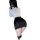 Woman wearing plus size seductive office outfit with white blouse and black secretary skirt, airline hostess style.