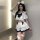 Seductive sailor-style lingerie set featuring sheer soft fabric, perfect jk uniform design with ruffled details and bow accen...