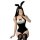 Sexy bunny costume for women, midnight temptation maid outfit, no-remove lingerie set, perfect for small bust.