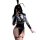 Sexy bunny officer costume - plus size hot open-crotch bodysuit for women, naughty role play outfit