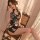 Vintage floral print bodycon pajama set featuring high slit and cinched waist design, perfect for plus-size comfort and elega...