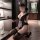 Sexy deep v lace purple maid costume with bunny ears, perfect sleepwear set for women.