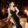 Sexy lace cami dress with deep neckline and thigh-high slit, perfect for evening wear or sleepwear. elegant design features i...