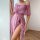 Plus size sexy lace sleepwear set - sheer off-shoulder nightgown for women, transparent romantic lounge dress with lace detai...
