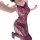 Sexy plus size lingerie dress featuring sheer lace design, high slit, and elegant chain detail, perfect for nightwear.