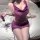 Sexy purple sheer all-in-one sleepwear set with lace details, perfect for two-way wear. seductive design ideal for womens lou...