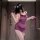 Sexy purple sheer dress with lace details, perfect for two-way wear. ideal plus-size sleepwear set featuring a seductive desi...