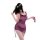 Sexy purple sheer dress with lace details, perfect for plus-size women seeking elegant sleepwear or two-way wear options.
