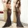 Sexy black sheer mermaid-style slip dress with adjustable straps, perfect for evening wear or sleepwear. features elegant des...