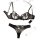 Luxury plus size sexy lingerie set with elegant black lace bra and matching panty, inspired by style.