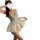 Plus size sexy maid costume with checkered bustier, backless design, and flirty lace petticoat skirt.