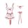 Sexy maid costume set featuring apron, stockings, and sleepwear with no-remove design, perfect for role play.
